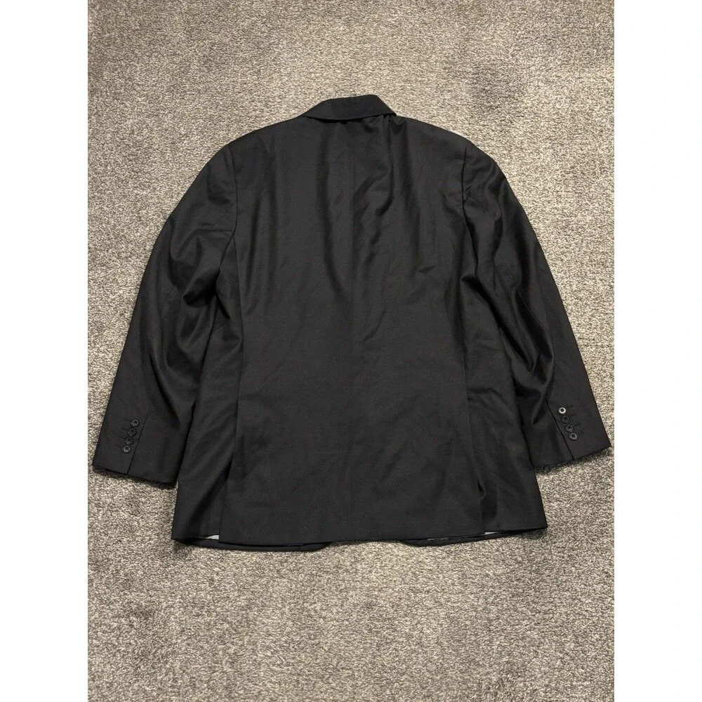 Isaia Blazer Mens 54 Black Made in Italy Wool‎ Jacket Nuova Base S Cupro